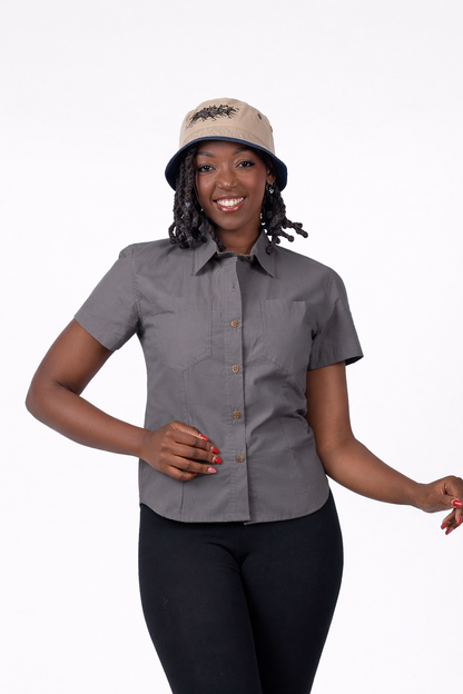 Kili Ladies 3/4 Sleeve Shirt - Stylish Short Sleeve Safari Shirt for Women