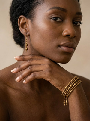 leah Bracelet and Earring Set - Elegant Bracelet & Earring Set