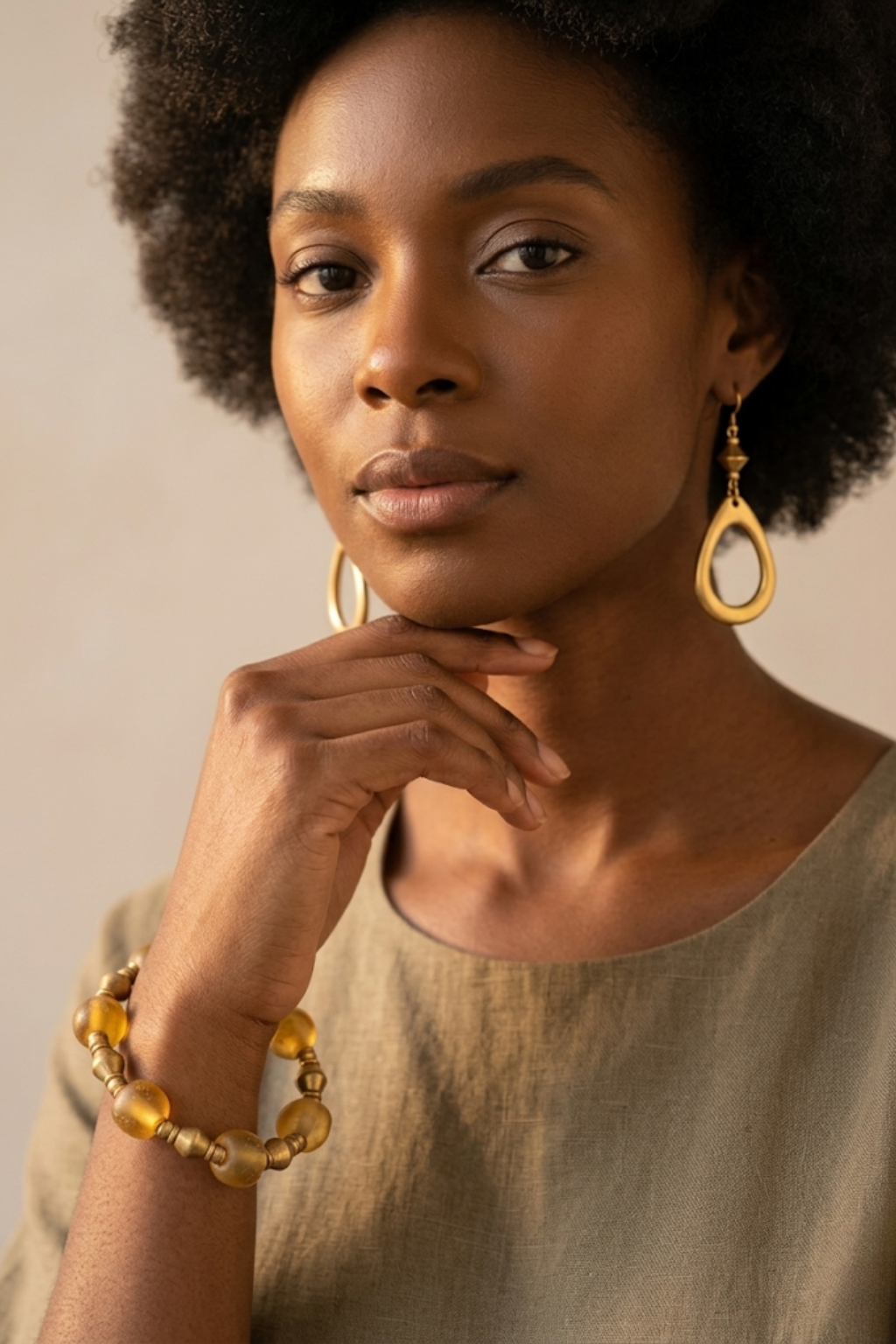 Lions Mane Bracelet and Earring Set - Elegant Bracelet & Earring Set