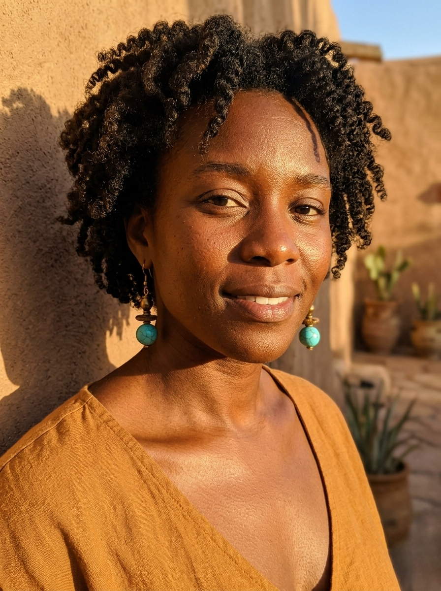 Liz Earrings - Turquoise & Wood Artisan Drop Jewelry | OneWay Kenya