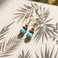 Liz Earrings - Turquoise & Wood Artisan Drop Jewelry | OneWay Kenya
