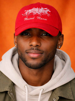 Masai Mara Zebras Cap - Embroidered Cotton Twill Hat