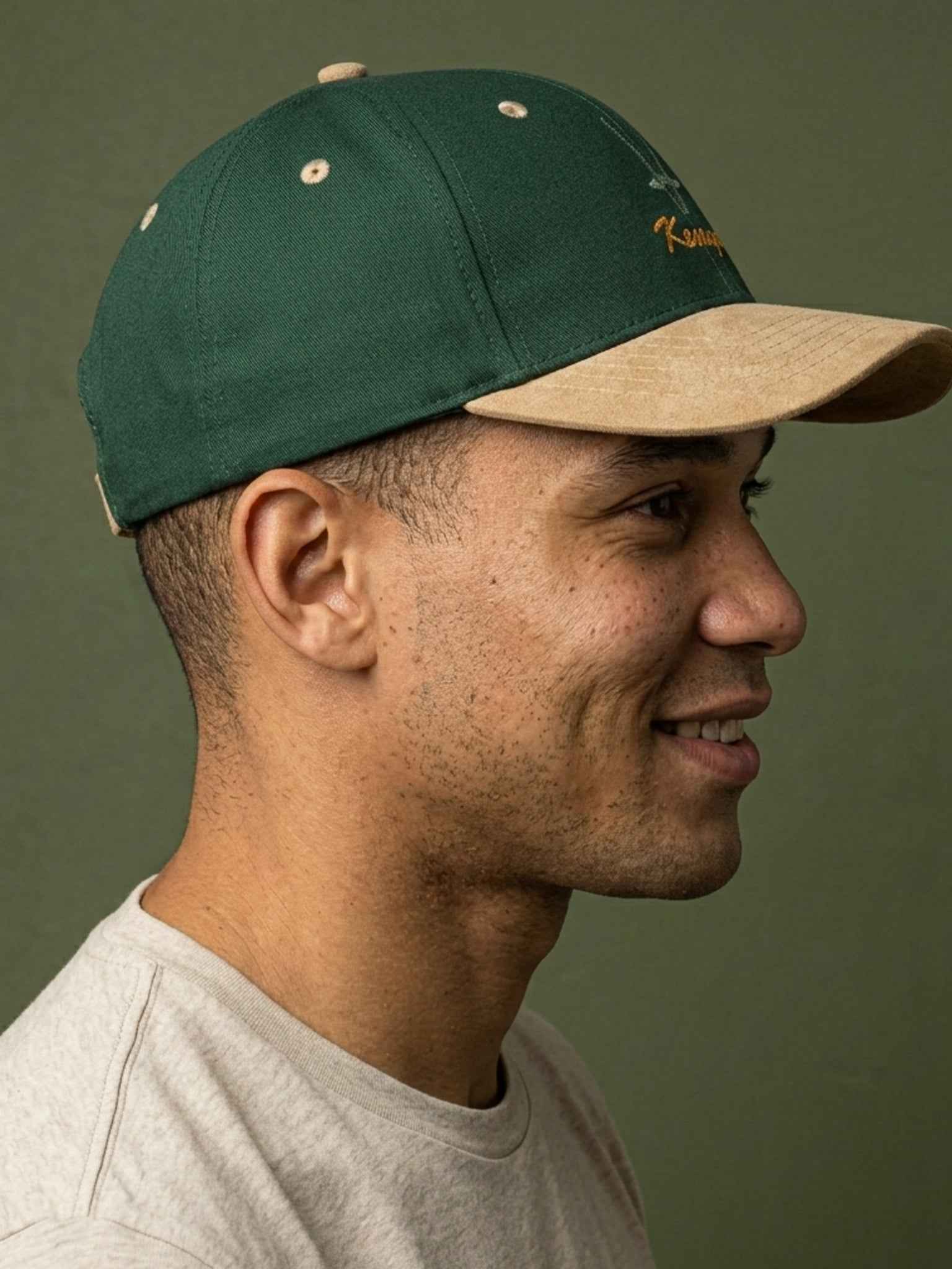 Small Antelope Kenya - Embroidered Leather Peak Cap