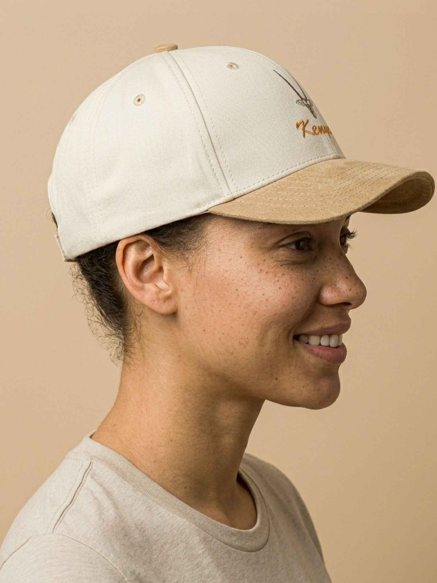 Small Antelope Kenya - Embroidered Leather Peak Cap