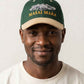 Masai Mara Wildebeest Cap - Embroidered Leather Peak Cap