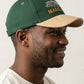 Masai Mara Wildebeest Cap - Embroidered Leather Peak Cap