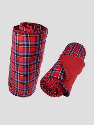 Cozy Shuka Fleece Blanket - Authentic Masai Inspired, Made in Kenya