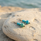 Melan Earrings - Turquoise & Brass Drop Jewelry | OneWay Kenya