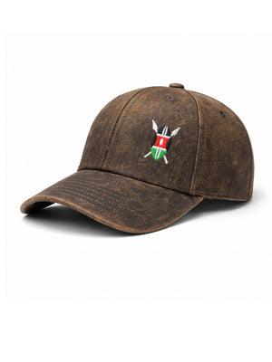 Oiled Cotton Cap – Kenya Shield Oneway Waterproof Adjustable Hat