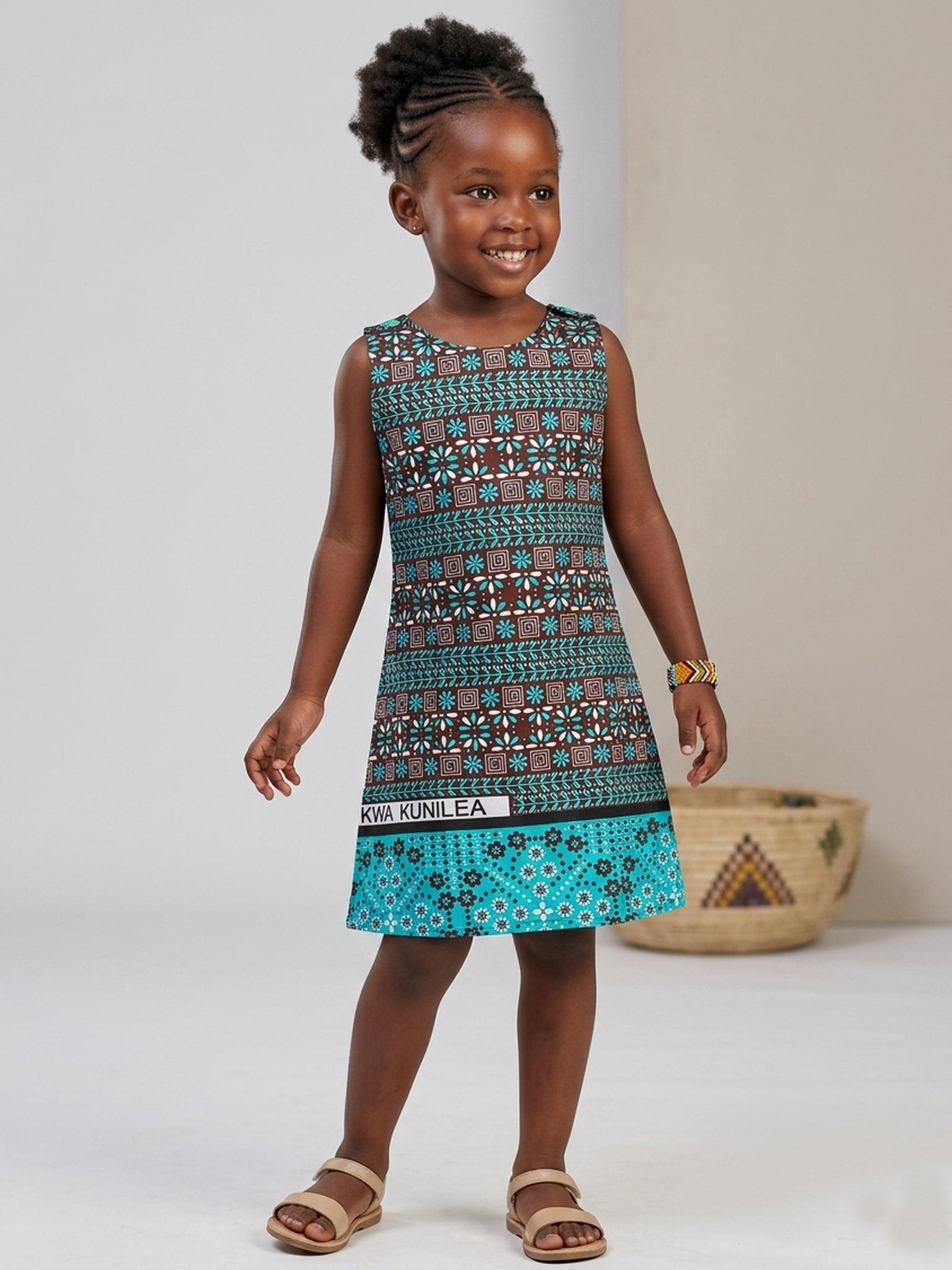 Khanga Pinafore Dress - Onewaykenya