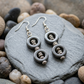Racheal Earrings - Industrial Gunmetal & Silver Ring Jewelry | OneWay Kenya
