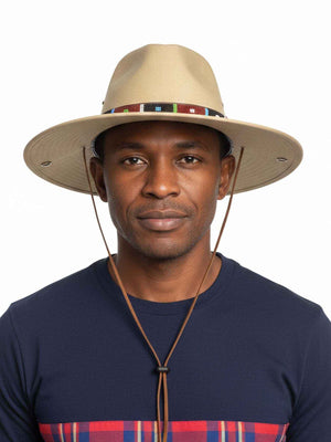 Safari Hat With Beaded Straps – Handcrafted Outdoor & Travel Hat 725 (Copy)