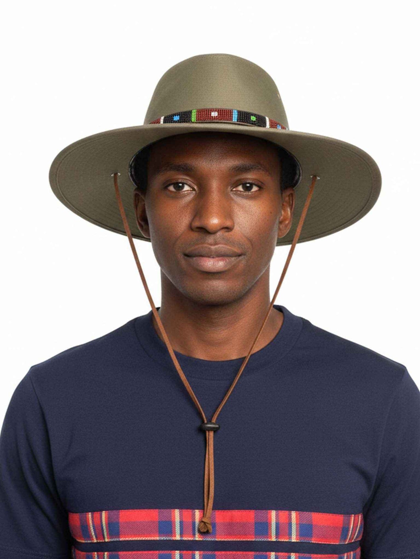 Safari Hat With Beaded Straps – Handcrafted Outdoor & Travel Hat 725 (Copy)