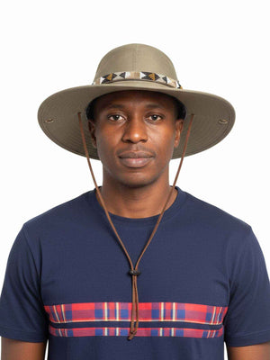 Safari Hat With Beaded Straps – Handcrafted Outdoor & Travel Hat 725 (Copy)