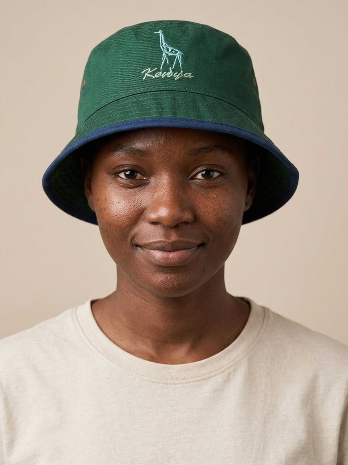 Small Giraffe Safari Bucket Hat - Embroidered Design
