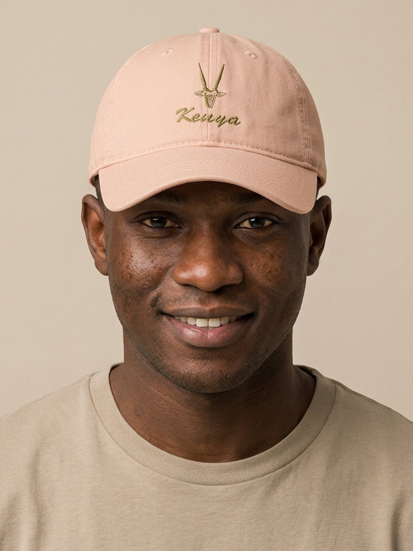 Small Oryx Embroidered Cotton Twill Cap - Authentic Kenyan Wildlife Cap