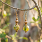 Tracey Earrings - Marbled Green & Gold Brass Artisan Jewelry | OneWay Kenya