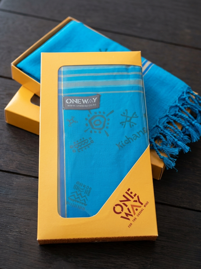 Printed Kikoy Wrap – Kichane Design (100% Cotton) Orange