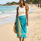 Printed Kikoy Wrap – Kichane Design (100% Cotton) Orange