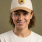 Tusker Embroidered Leather Peak Hat for Stylish Outdoor Adventures