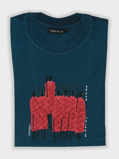 Masai Warrior T-Shirt for Men in Black - Stylish Masai Warrior T-shirts