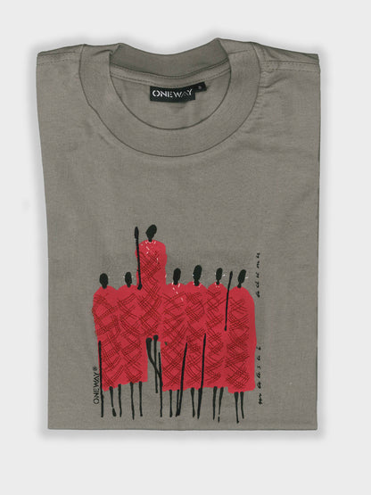 Masai Warrior T-Shirt for Men in Black - Stylish Masai Warrior T-shirts