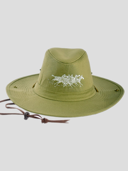 Running Zebras - Big Safari Hat