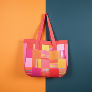 Kikoy Patchwork Bag - Black