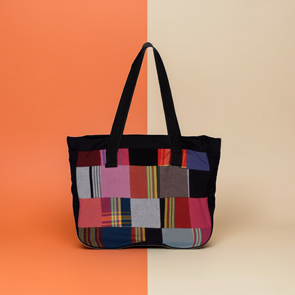 Kikoy Patchwork Bag - Blue