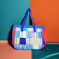 Kikoy Patchwork Bag - Blue