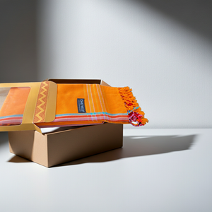 Authentic Kikoy Cloth Kenya | Handwoven Wrap by ONEWAY, Orange