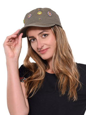 Circle Diamonds (Masai Beads) - Army Cap