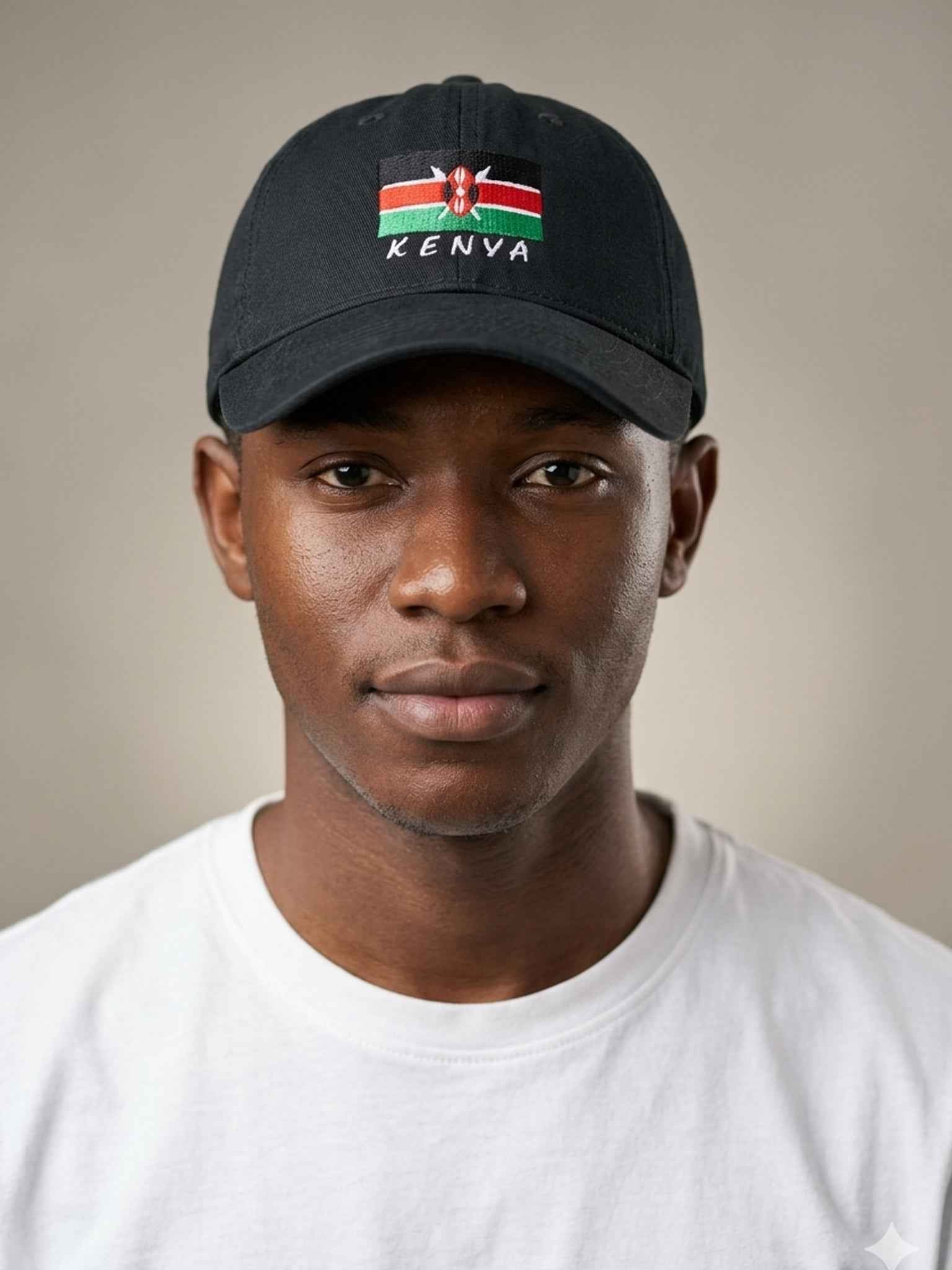 Kenya Flag Cap - Embroidered Cotton Twill Hat