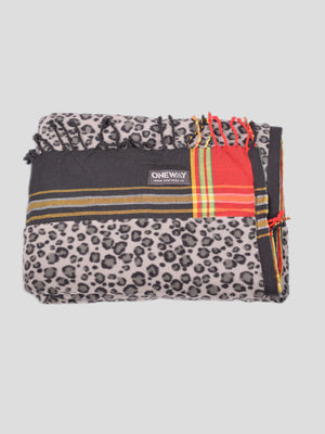 Kikoy Blanket - Black-leopard