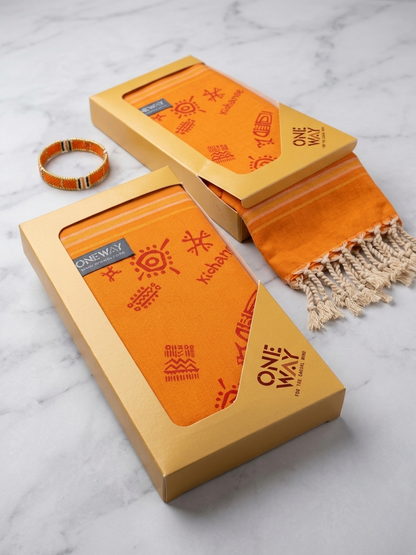 Printed Kikoy Wrap – Kichane Design (100% Cotton) Lime