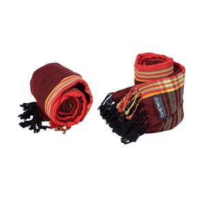 Authentic Kikoy Cloth Kenya | Handwoven Wrap by ONEWAY, Maroon