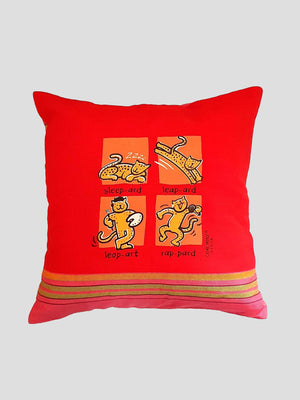 Kikoy Cushion Covers – 4 Fun Leopard Prints | 100% Cotton, Handmade in Kenya
