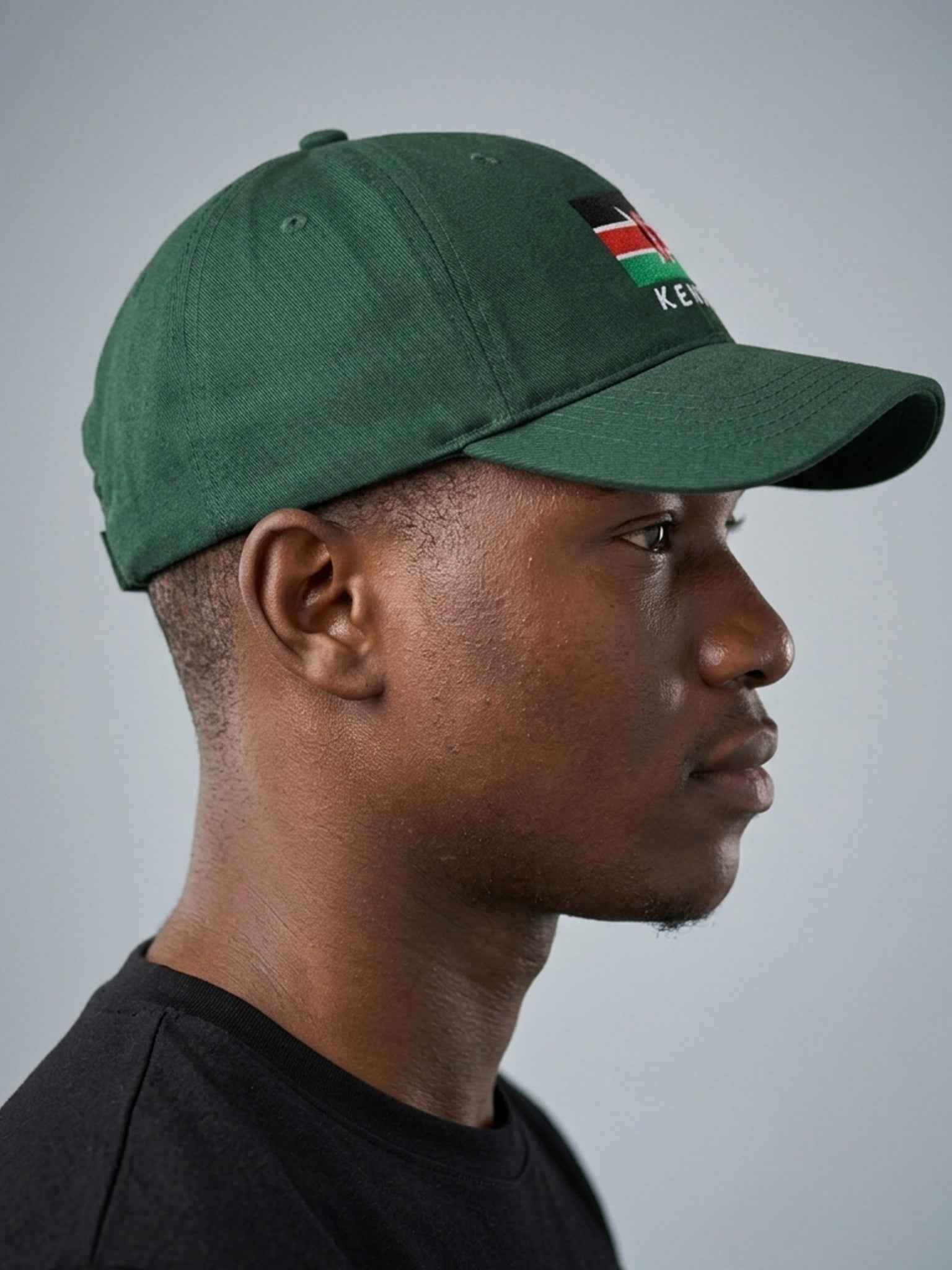 Kenya Flag Cap - Embroidered Cotton Twill Hat