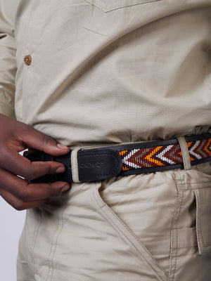 Handmade Maasai Beaded Leather Belt – Kenyan Artisan Design | Oneway Kenya Belts 725