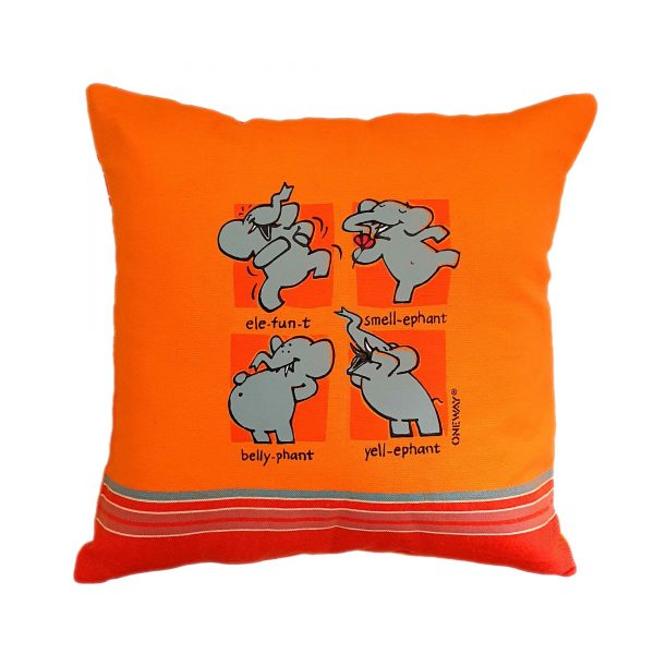 Cushion Cover for kids with Fun elephant Print