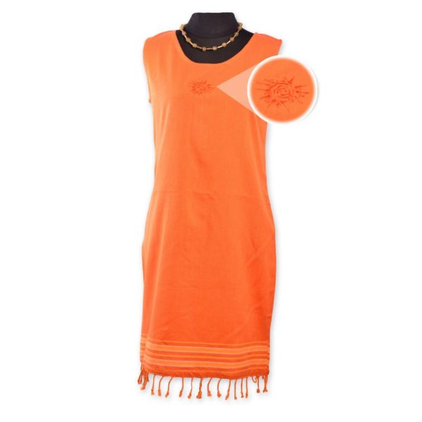 Kikoy Short Dress - orange